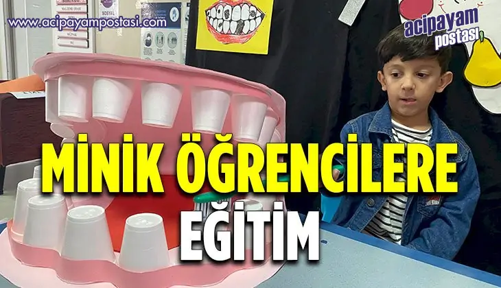 Minik öğrencilere ağız ve diş sağlığı
                    eğitimi verildi